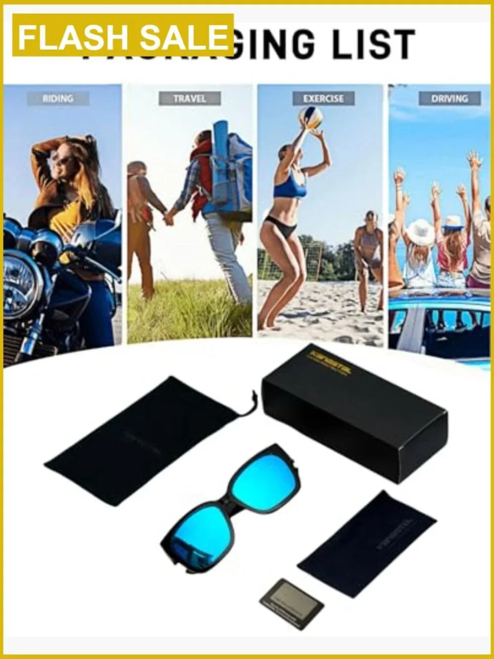 Oversized Fit Over Polarized Square Sunglasses UV400